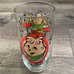 Alvin and the Chipmunks Theodore Vintage Glass 1985